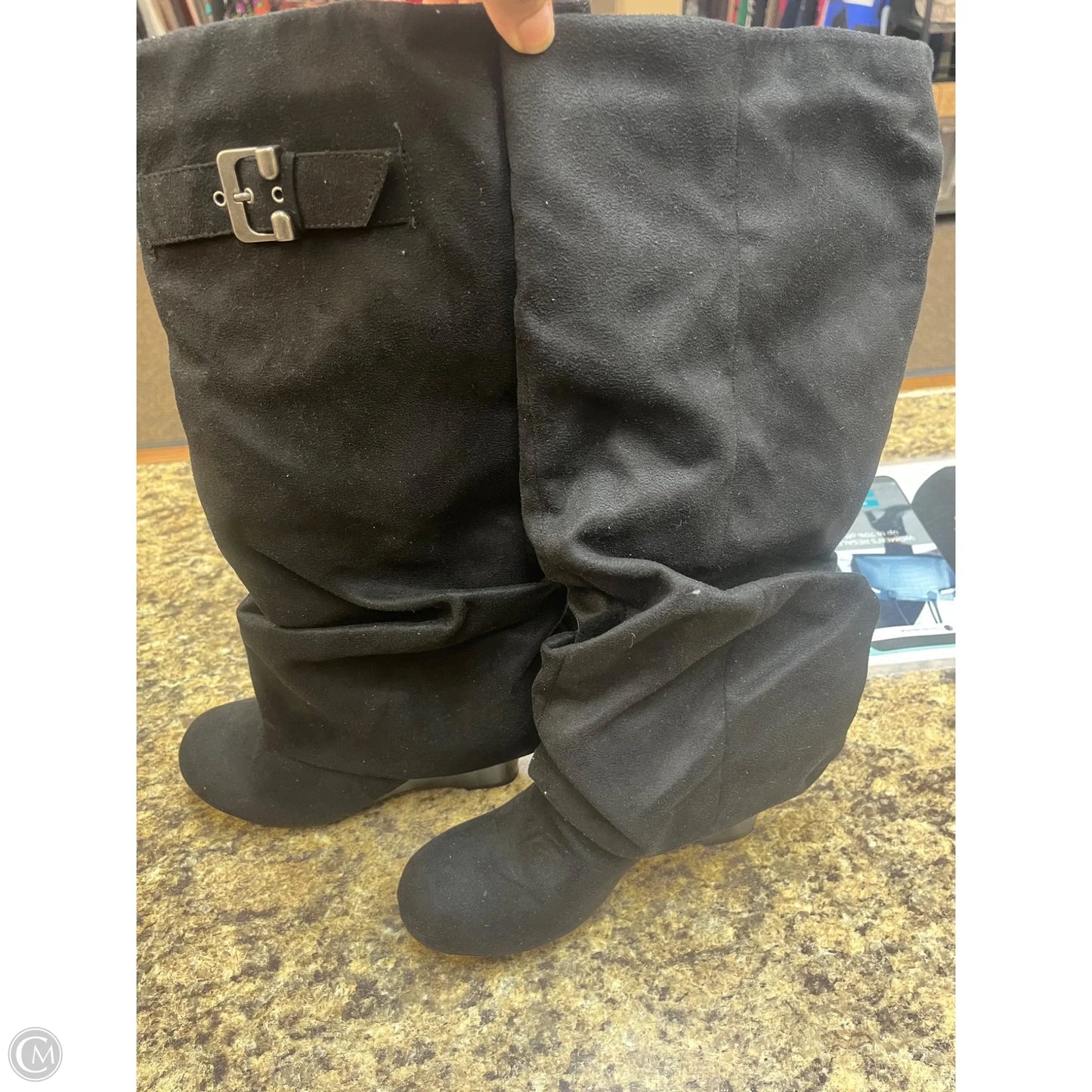 Boots Knee Heels By Unionbay In Black, Size: 7.5