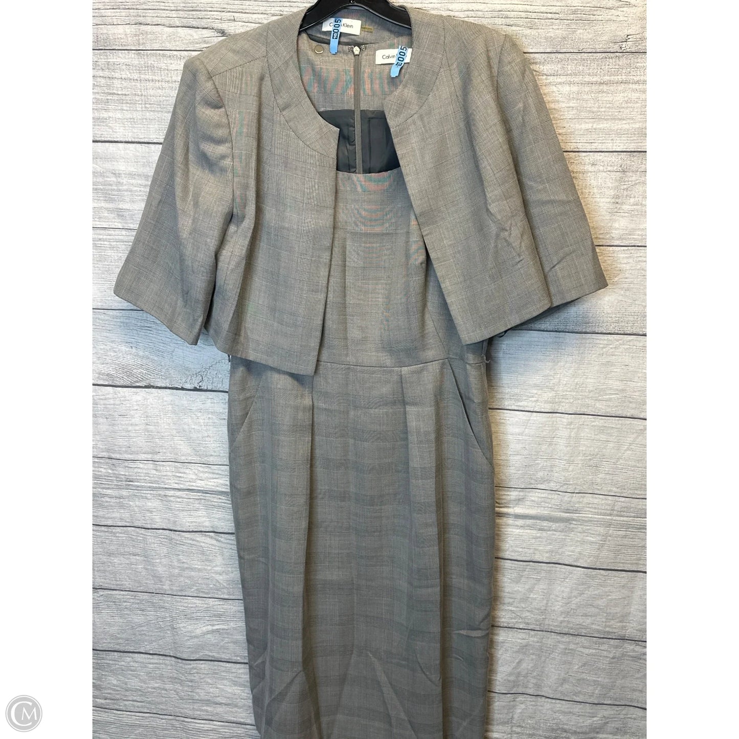 Dress Set 2pc By Calvin Klein In Grey, Size: 8