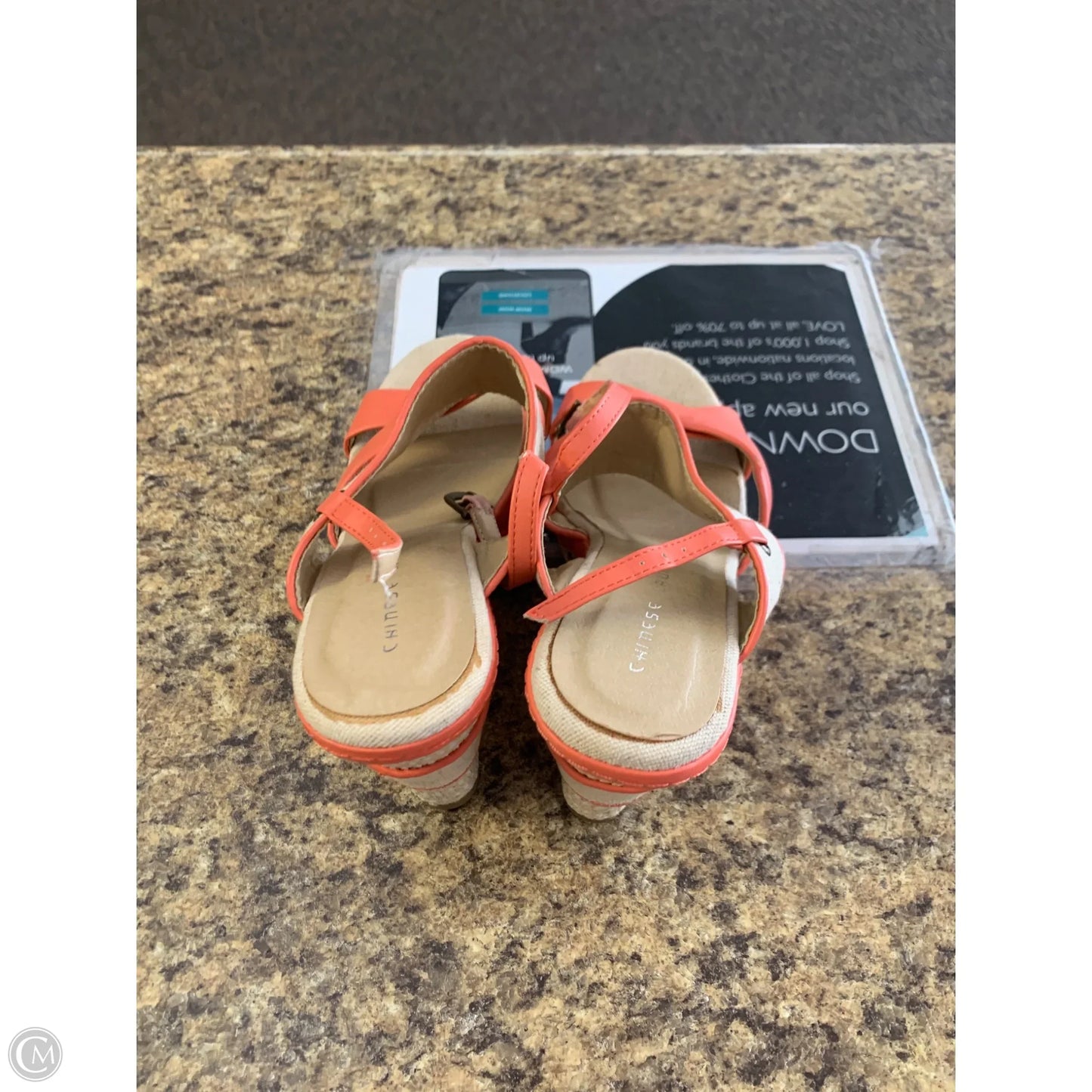 Shoes Heels Wedge By Chinese Laundry In Peach, Size: 9
