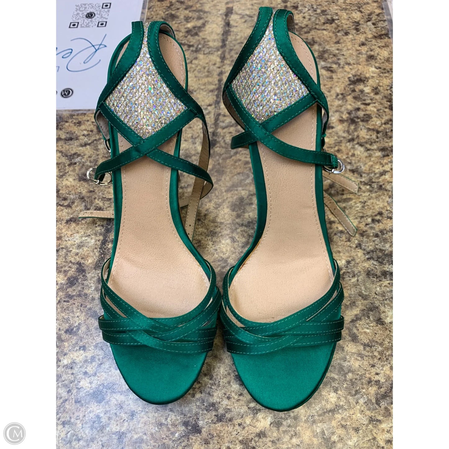 Shoes Heels Kitten By Colin Stuart In Green, Size: 10
