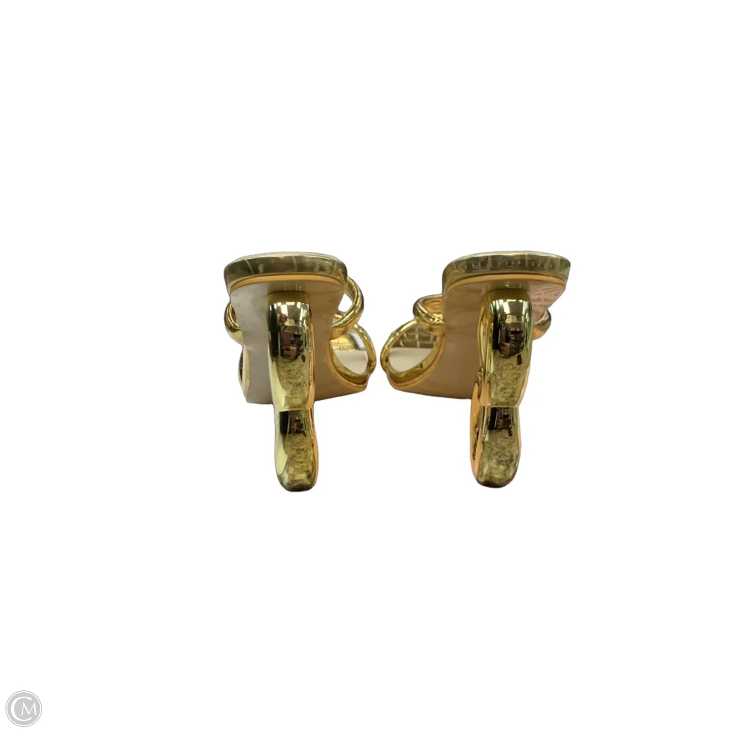 Sandals Heels Block By Cmf In Gold, Size: 12