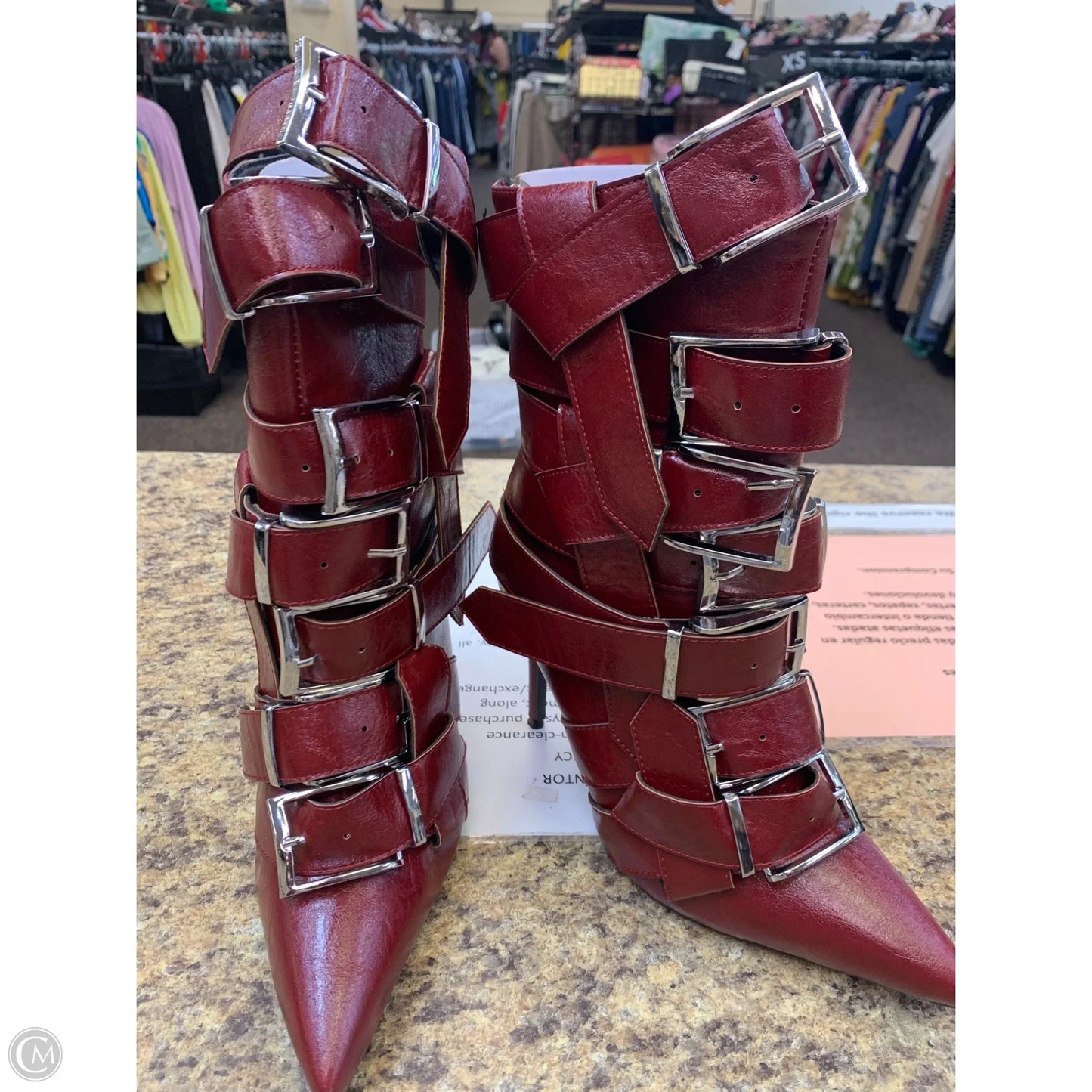 Boots Ankle Heels By Azalea Wang In Red, Size: 8.5