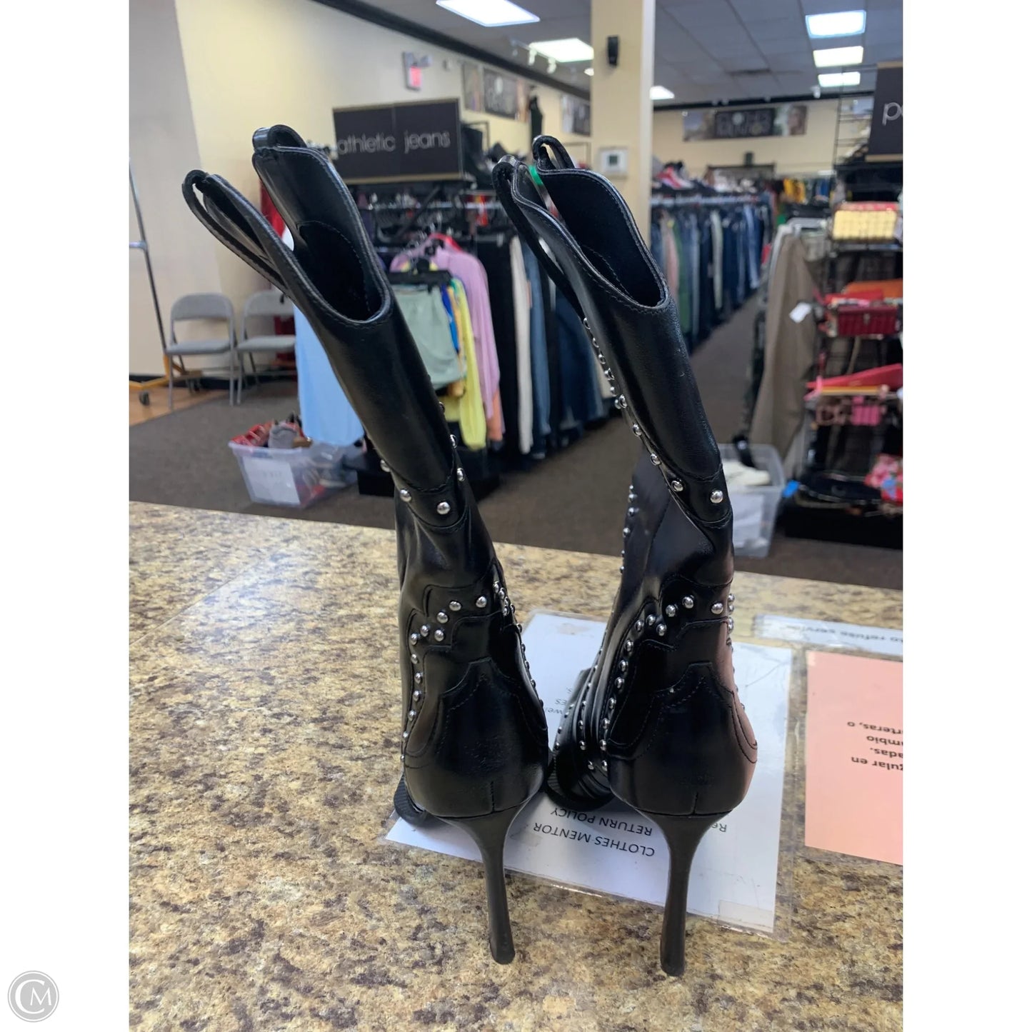 Boots Ankle Heels By Steve Madden In Black, Size: 8