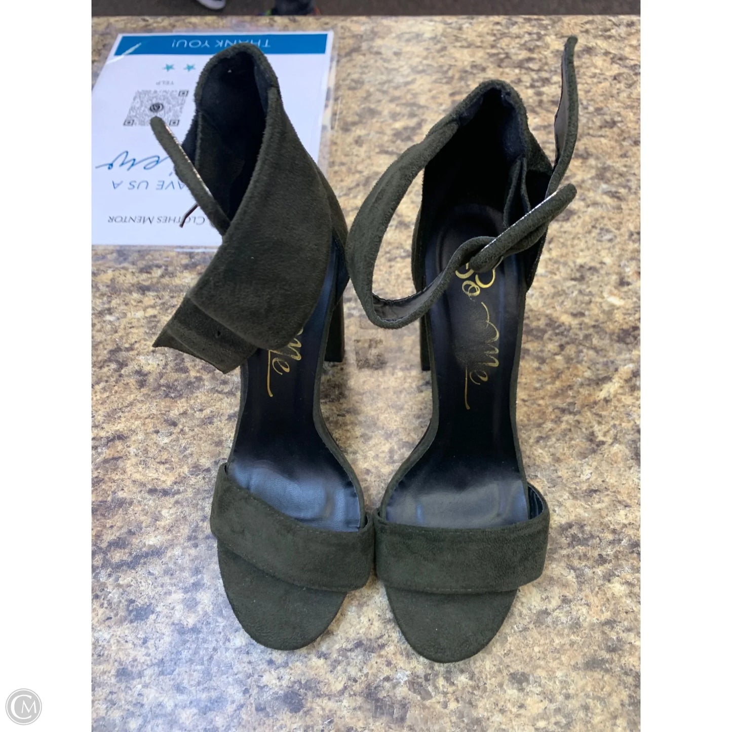 Shoes Heels Block By Cmf In Green, Size: 6.5