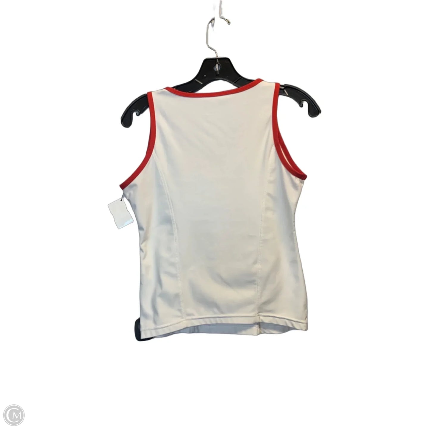 Top Sleeveless By Nike In Red & White, Size: S