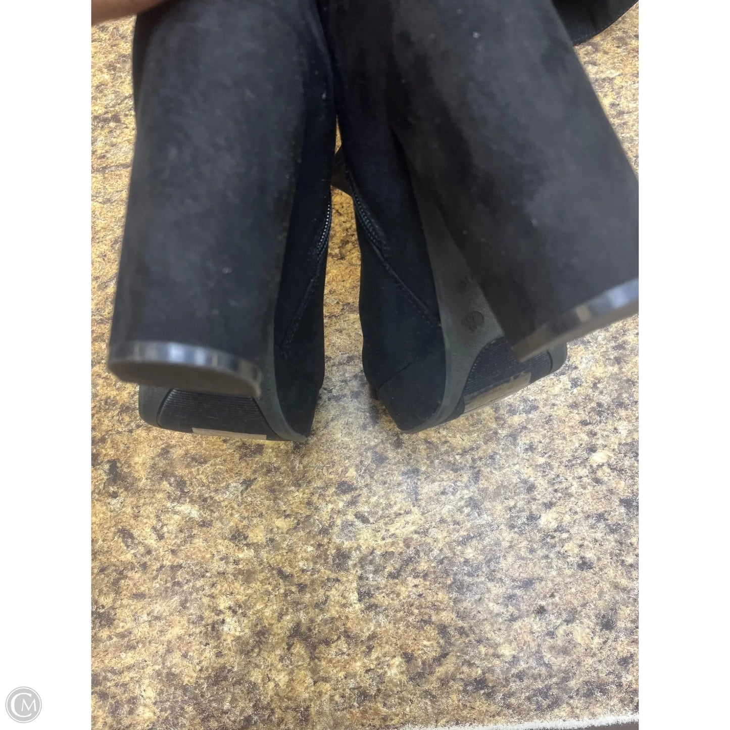 Boots Knee Heels By Bamboo In Black, Size: 10