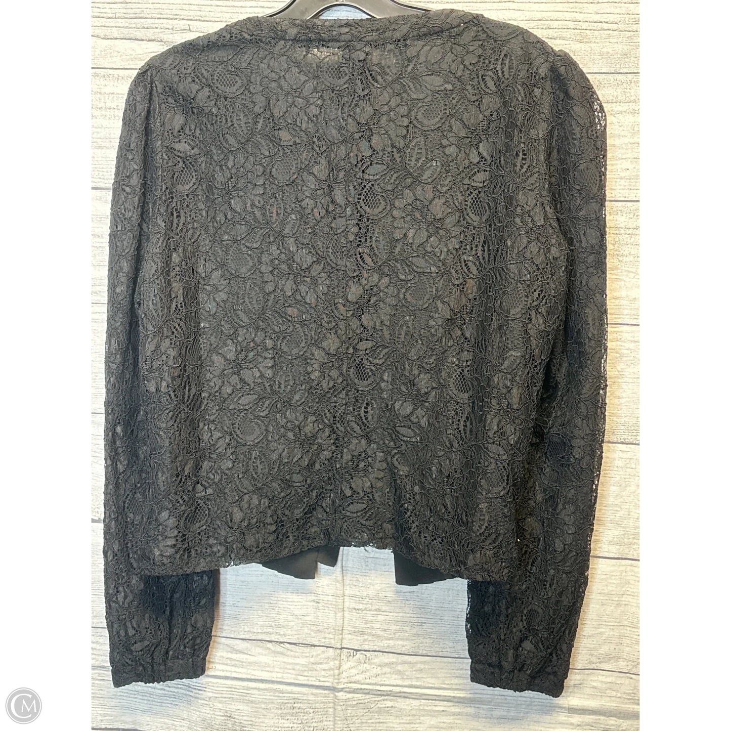 Top Long Sleeve By Guess In Black, Size: L