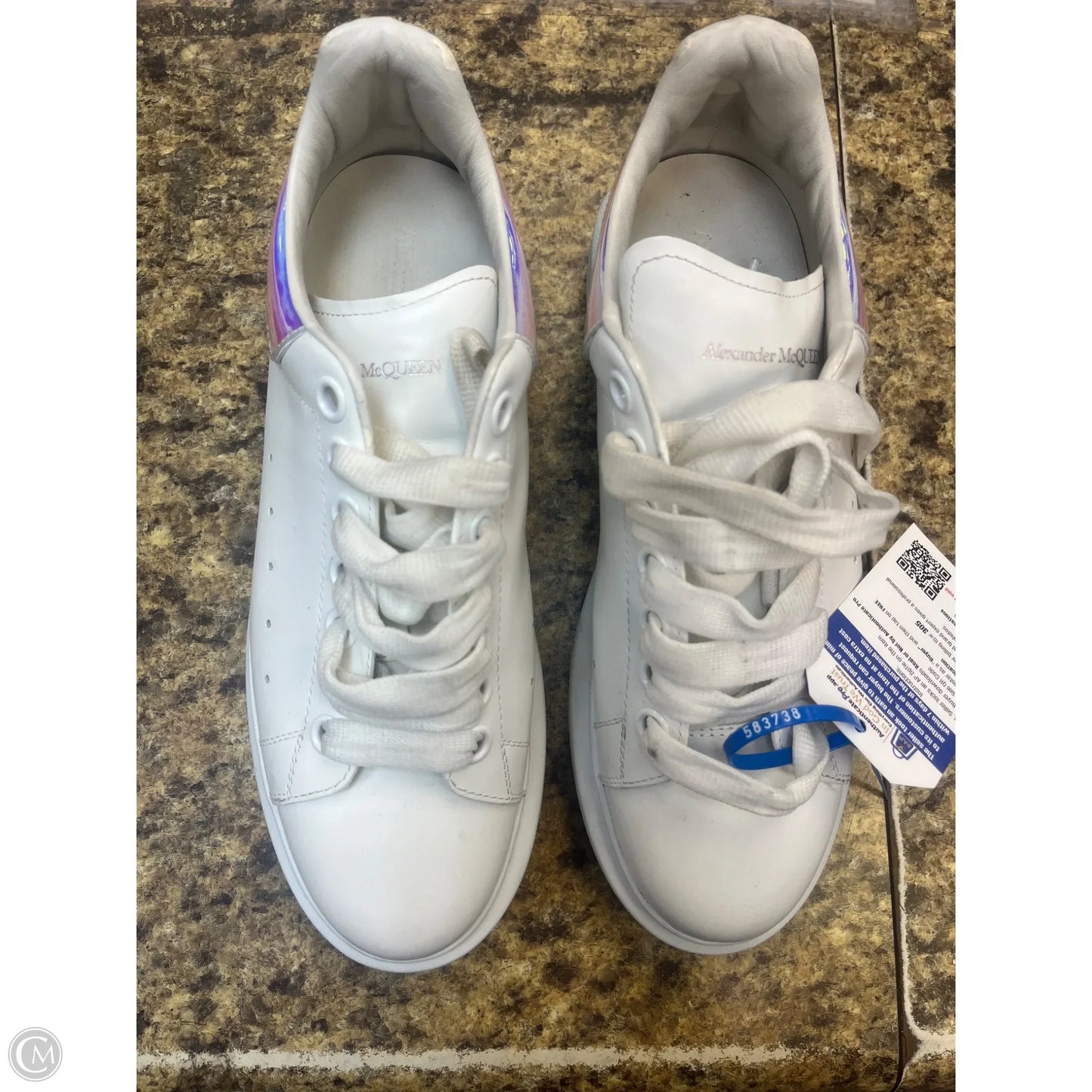 Shoes Luxury Designer By Alexander Mcqueen In White, Size: 8