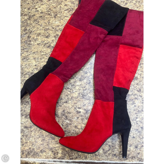 Boots Knee Heels By Rialto In Red, Size: 8.5
