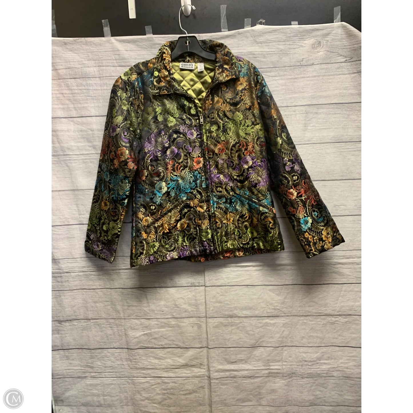 Jacket Other By Chicos In Multi-colored, Size: S