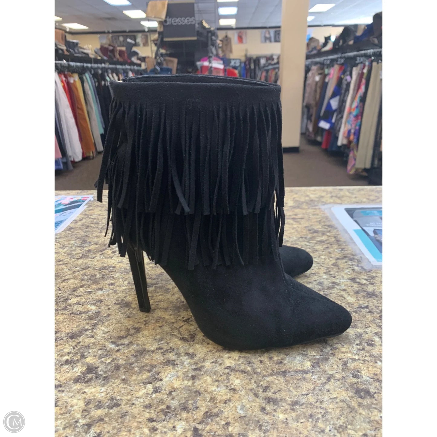 Boots Ankle Heels By Cmf In Black, Size: 8