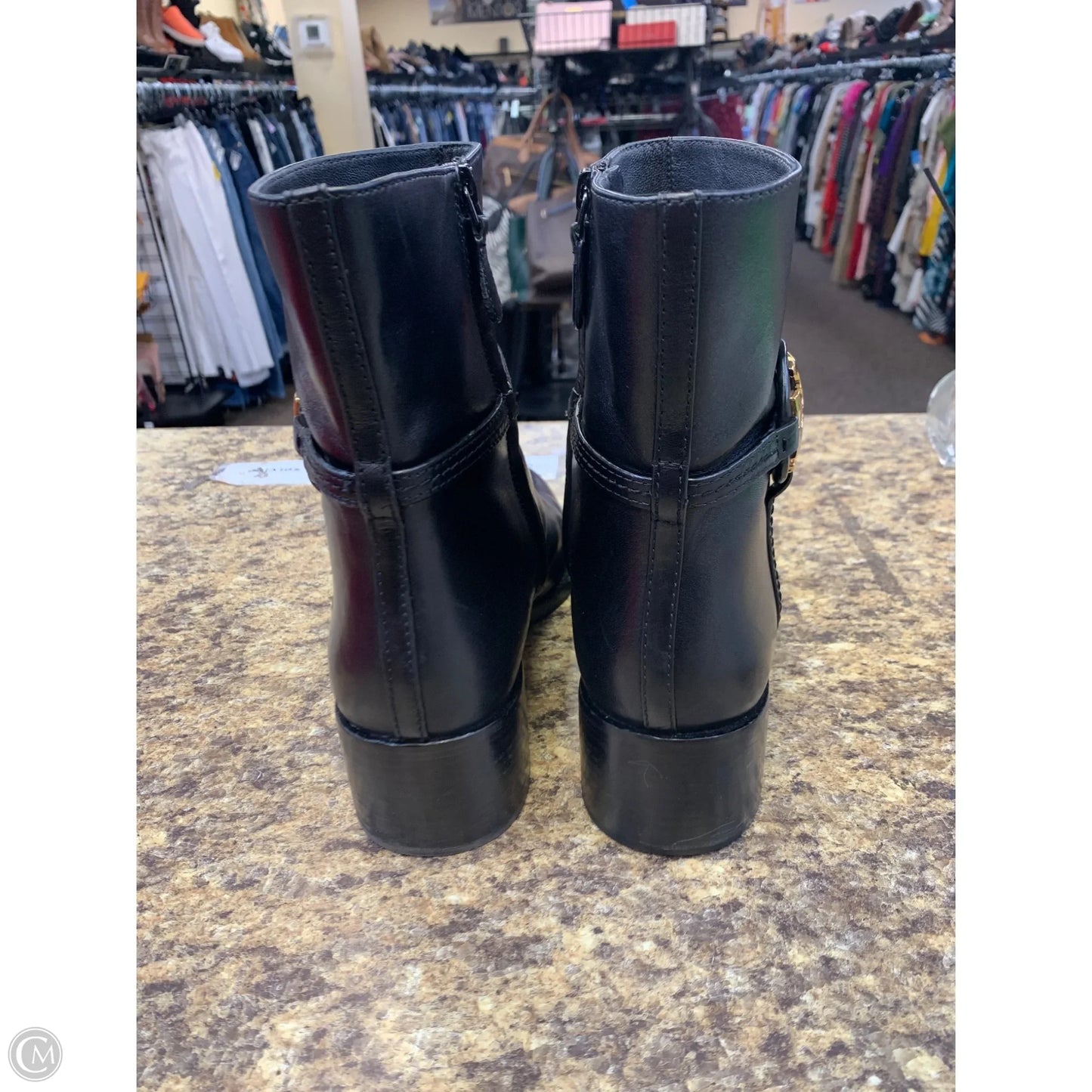 Boots Designer By Tory Burch In Black, Size: 10