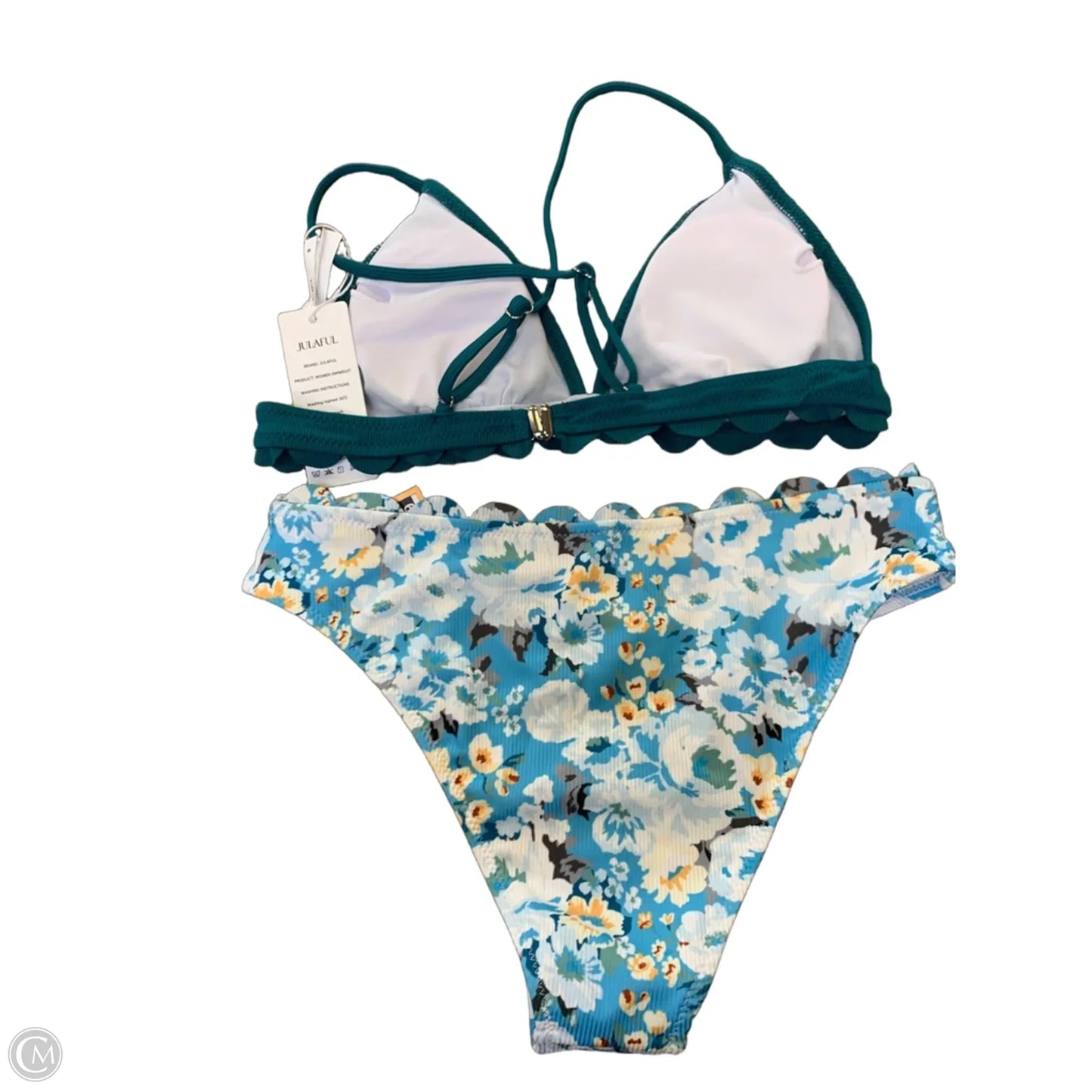 Swimsuit 2pc By Cmf In Teal, Size: M