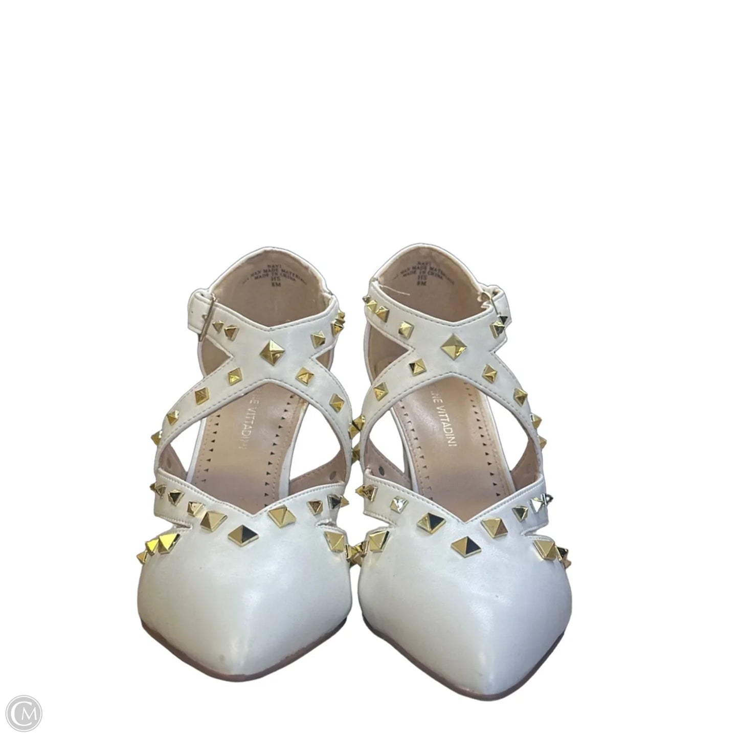 Shoes Heels Stiletto By Adrienne Vittadini In White, Size: 8