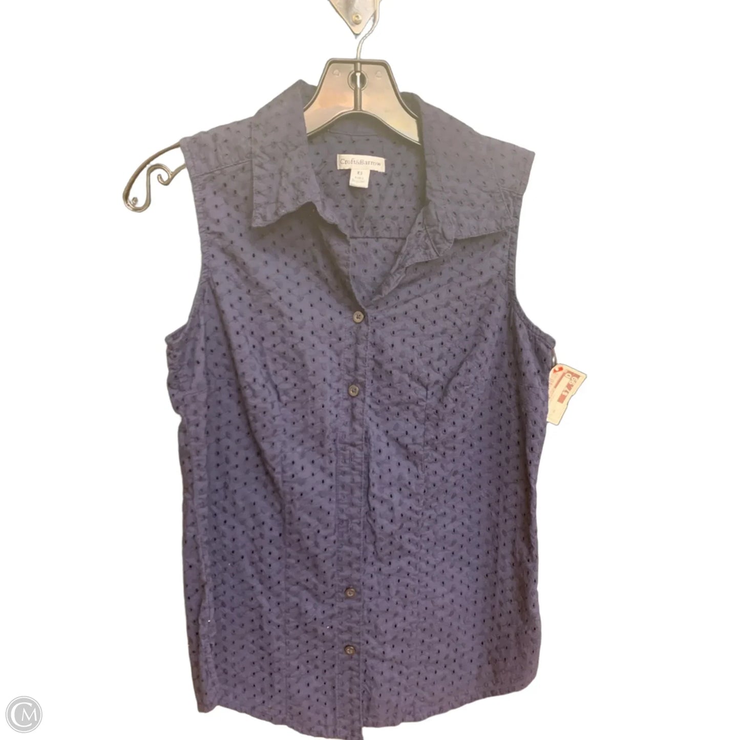 Top Sleeveless By Croft And Barrow In Blue, Size: Xs