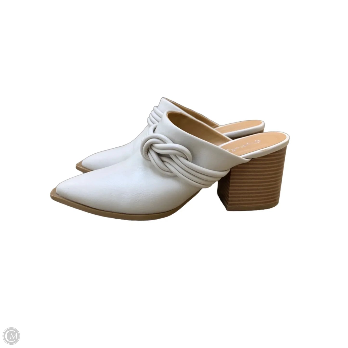 Shoes Heels Block By Qupid In Cream, Size: 7