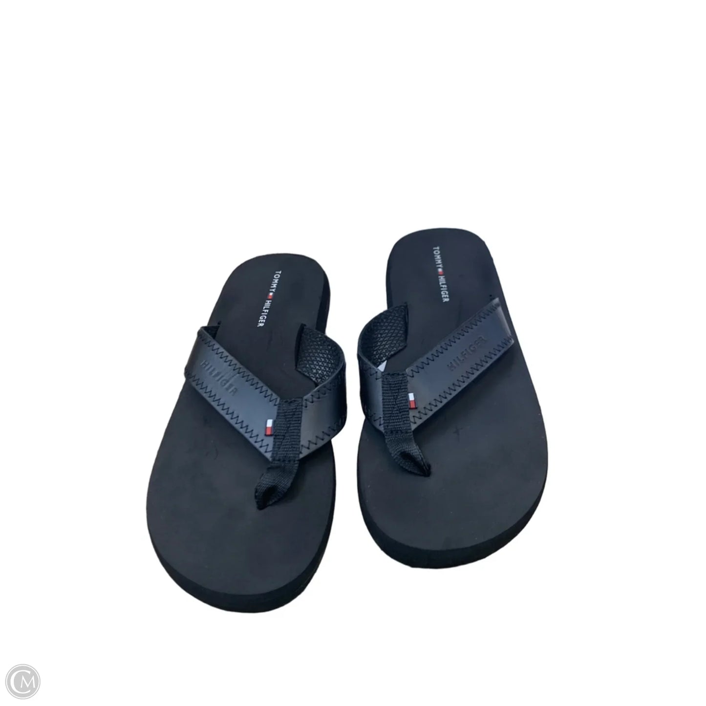 Sandals Flip Flops By Tommy Hilfiger In Black, Size: 11