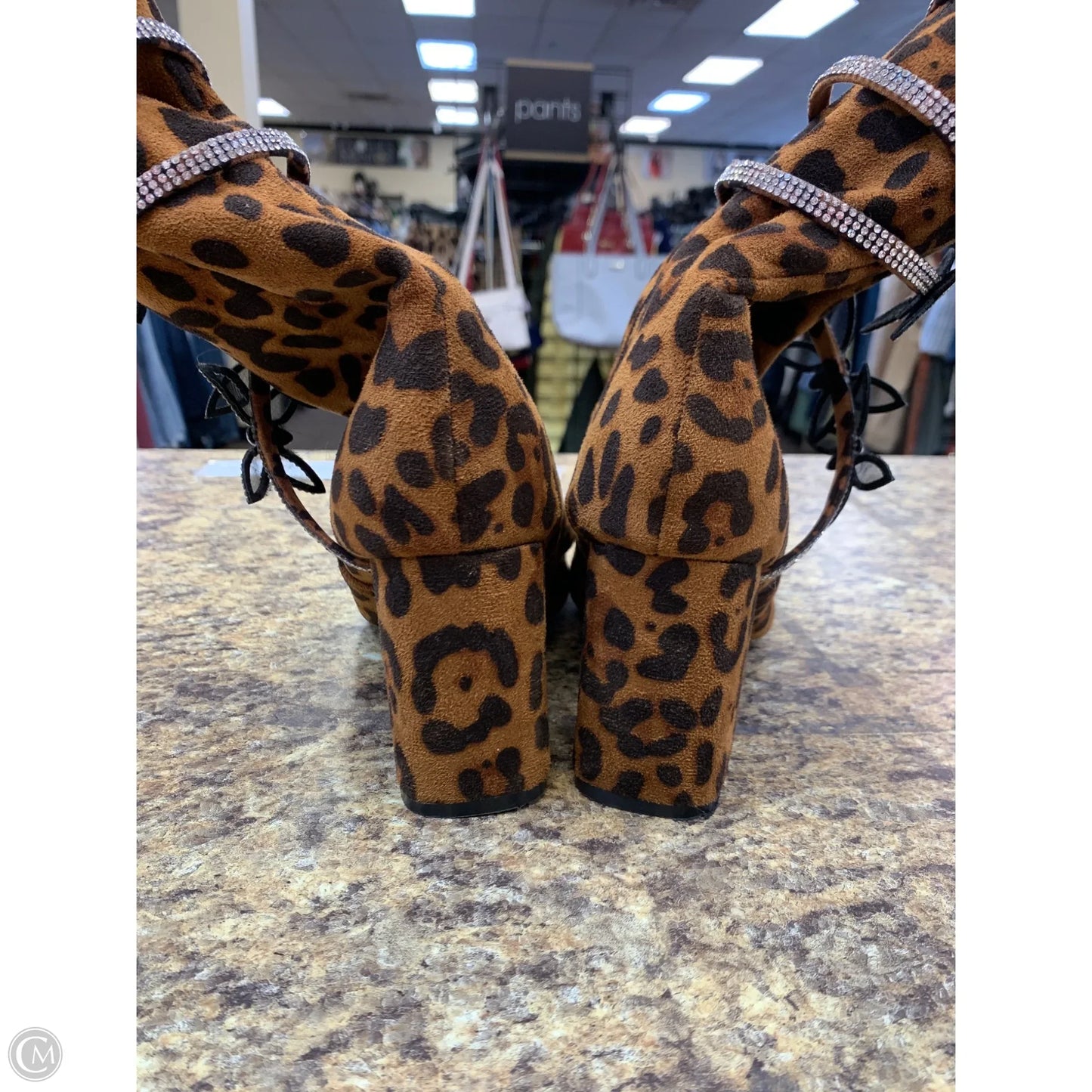 Boots Mid-calf Heels By Clothes Mentor In Animal Print, Size: 8.5