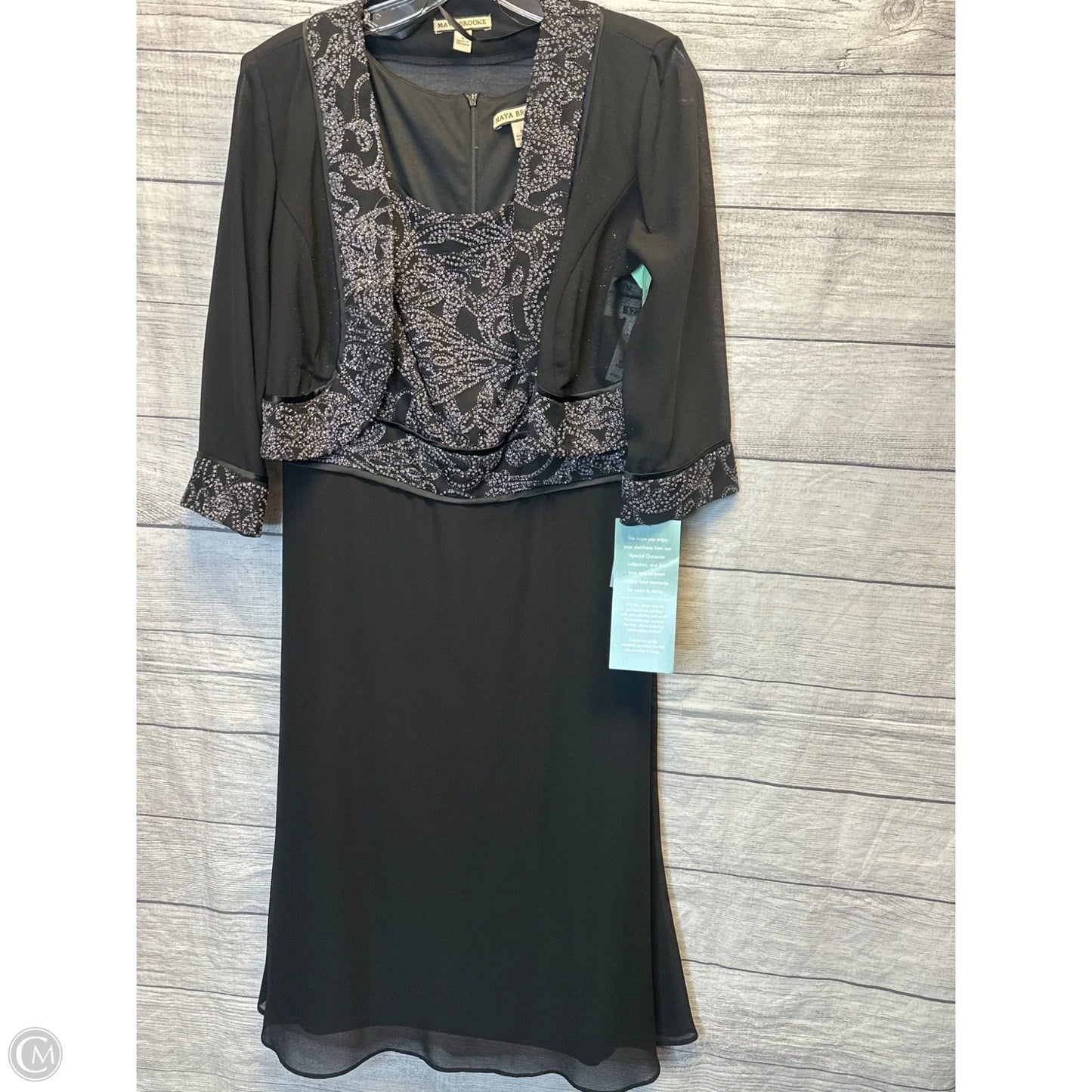 Dress Suit 2pc By Cmf In Black & Silver, Size: 8