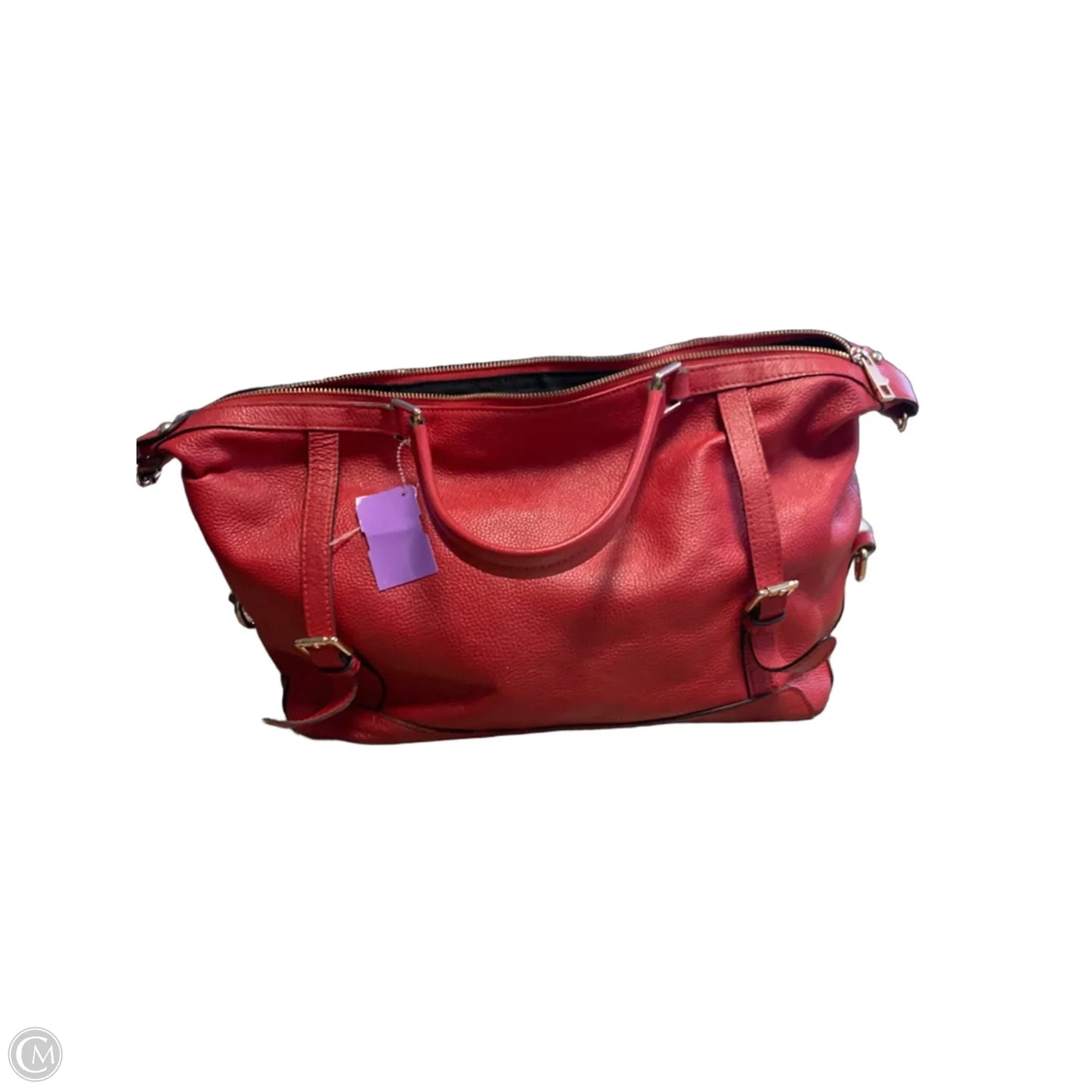 Handbag Leather By Cme, Size: Large