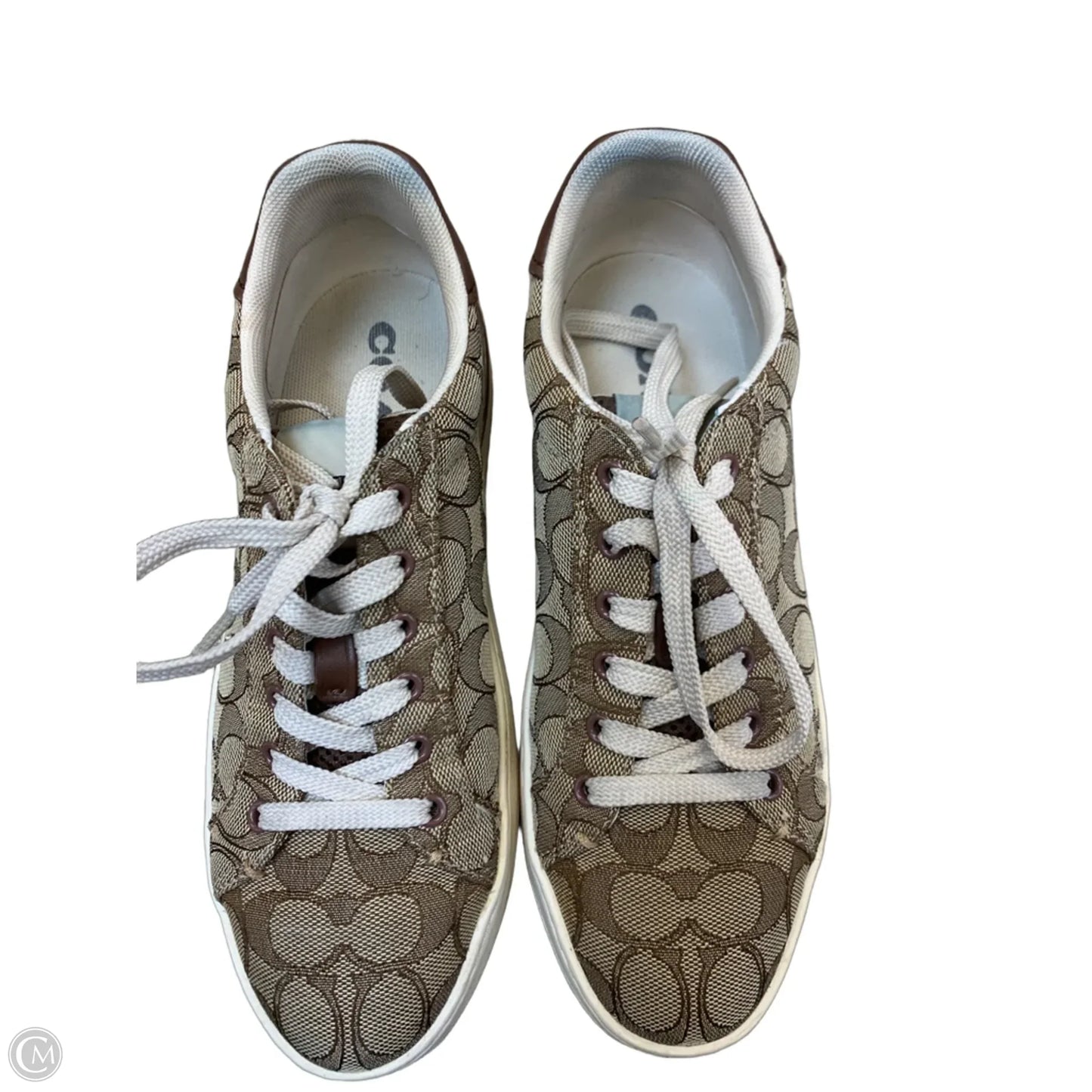 Shoes Designer By Coach In Brown & Tan, Size: 7.5