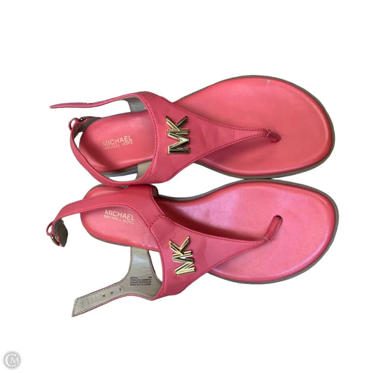 Sandals Flats By Michael By Michael Kors In Pink, Size: 8