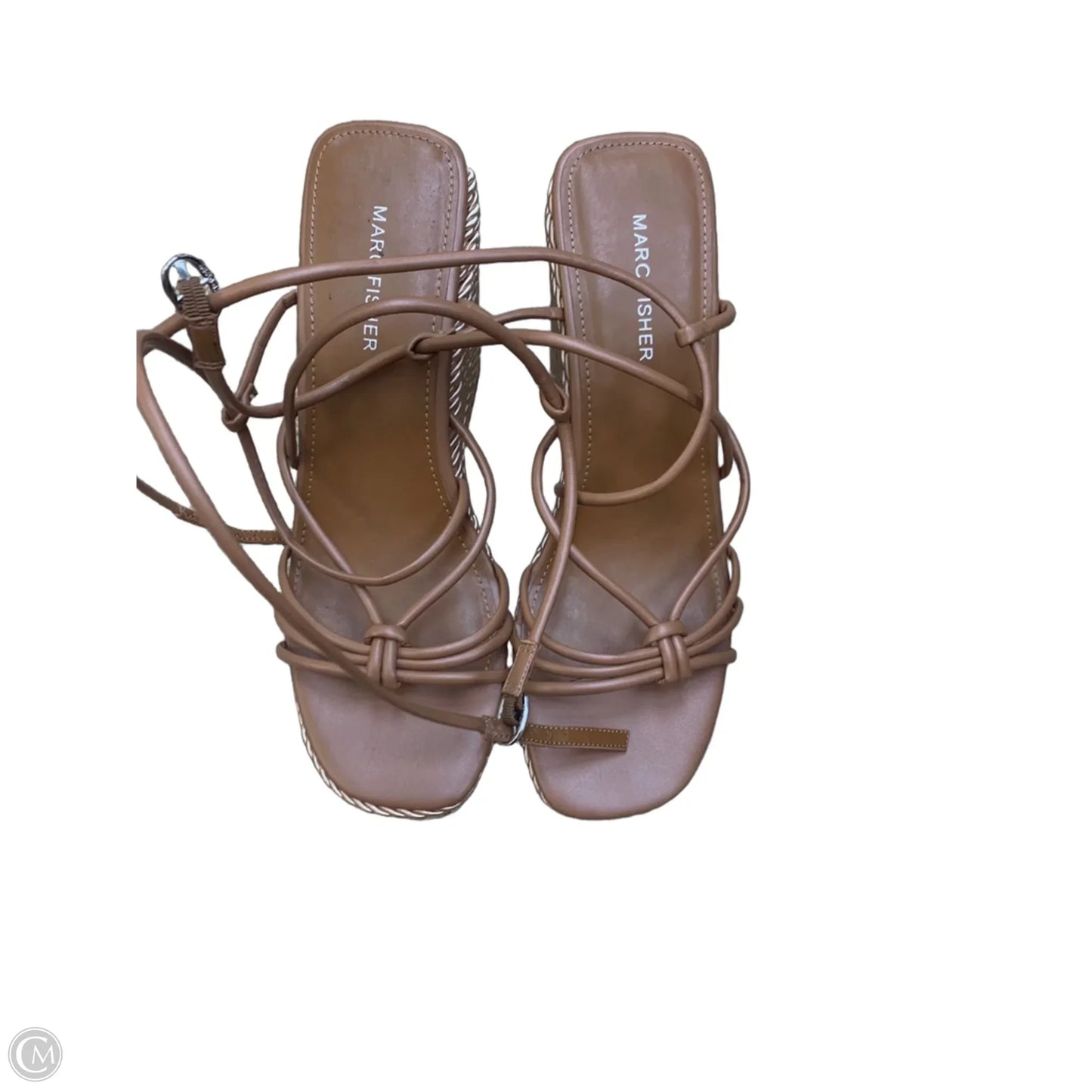 Sandals Heels Block By Sam Edelman In Tan, Size: 10.5