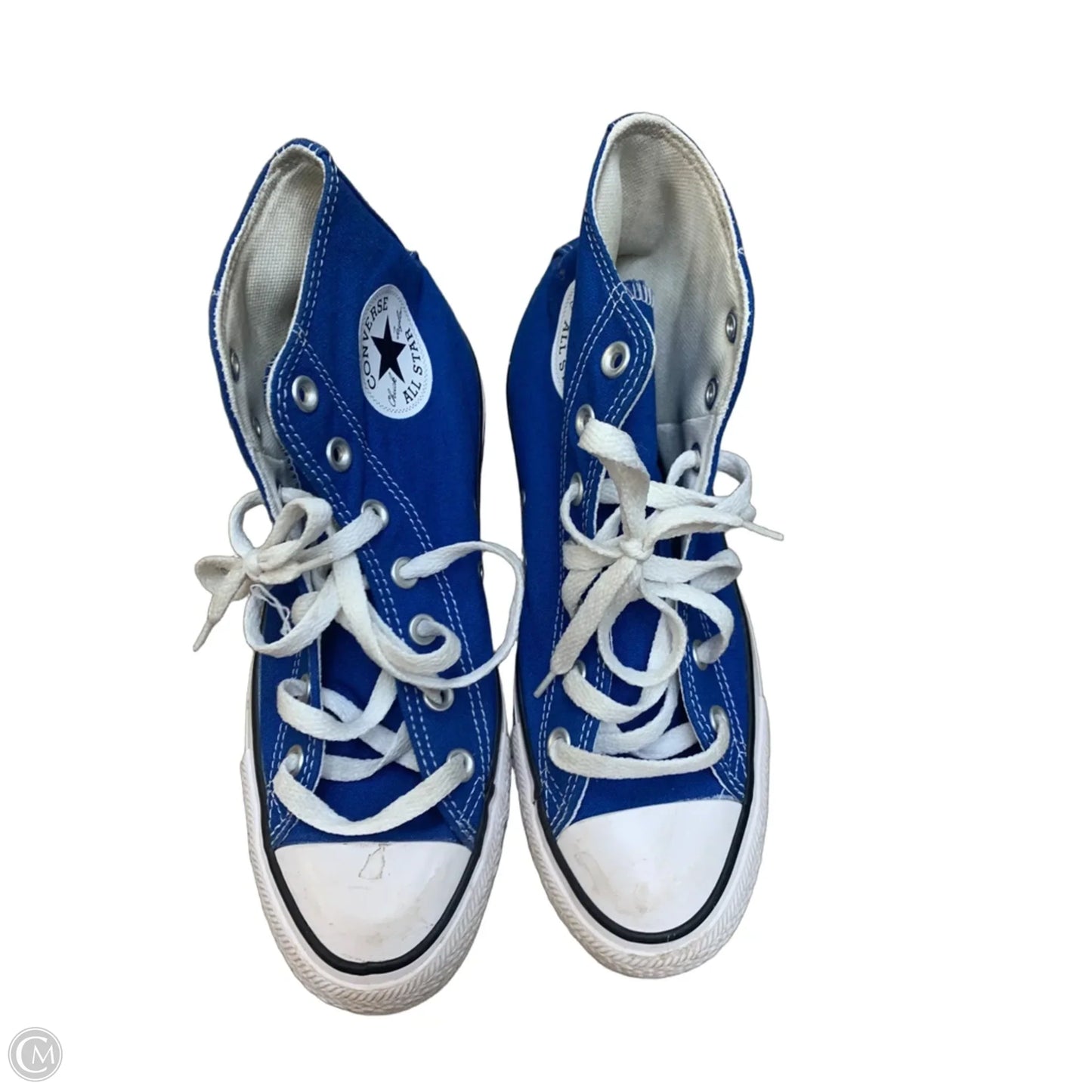 Shoes Sneakers Platform By Converse In Blue & White, Size: 8