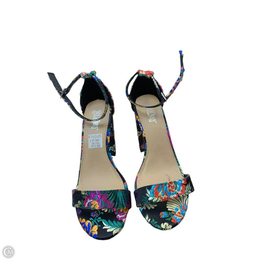 Sandals Heels Block By Brash In Multi-colored, Size: 8.5
