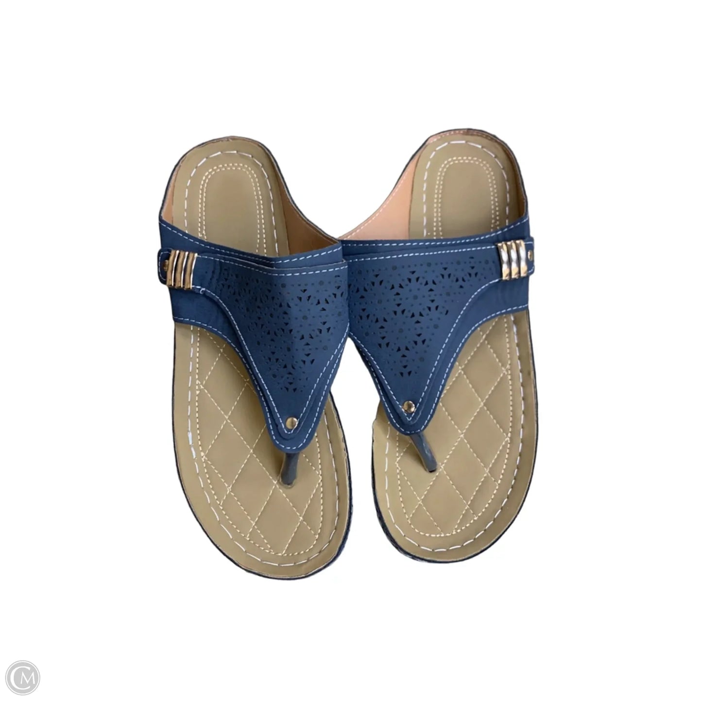Sandals Flats By Cmf In Blue, Size: 8.5