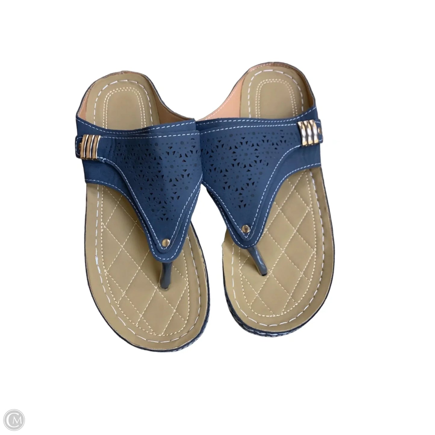 Sandals Flats By Cmf In Blue, Size: 8.5