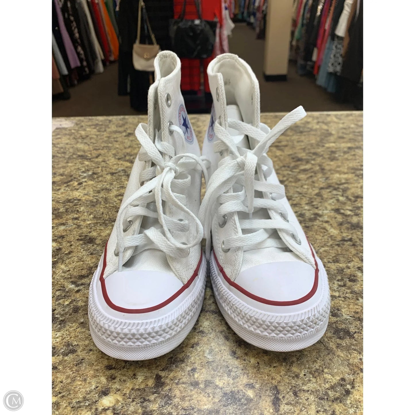 Shoes Heels Wedge By Converse In White, Size: 5.5