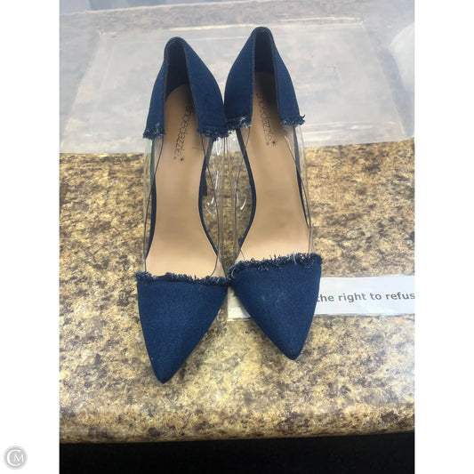 Shoes Heels Stiletto By Shoedazzle In Blue Denim, Size: 11