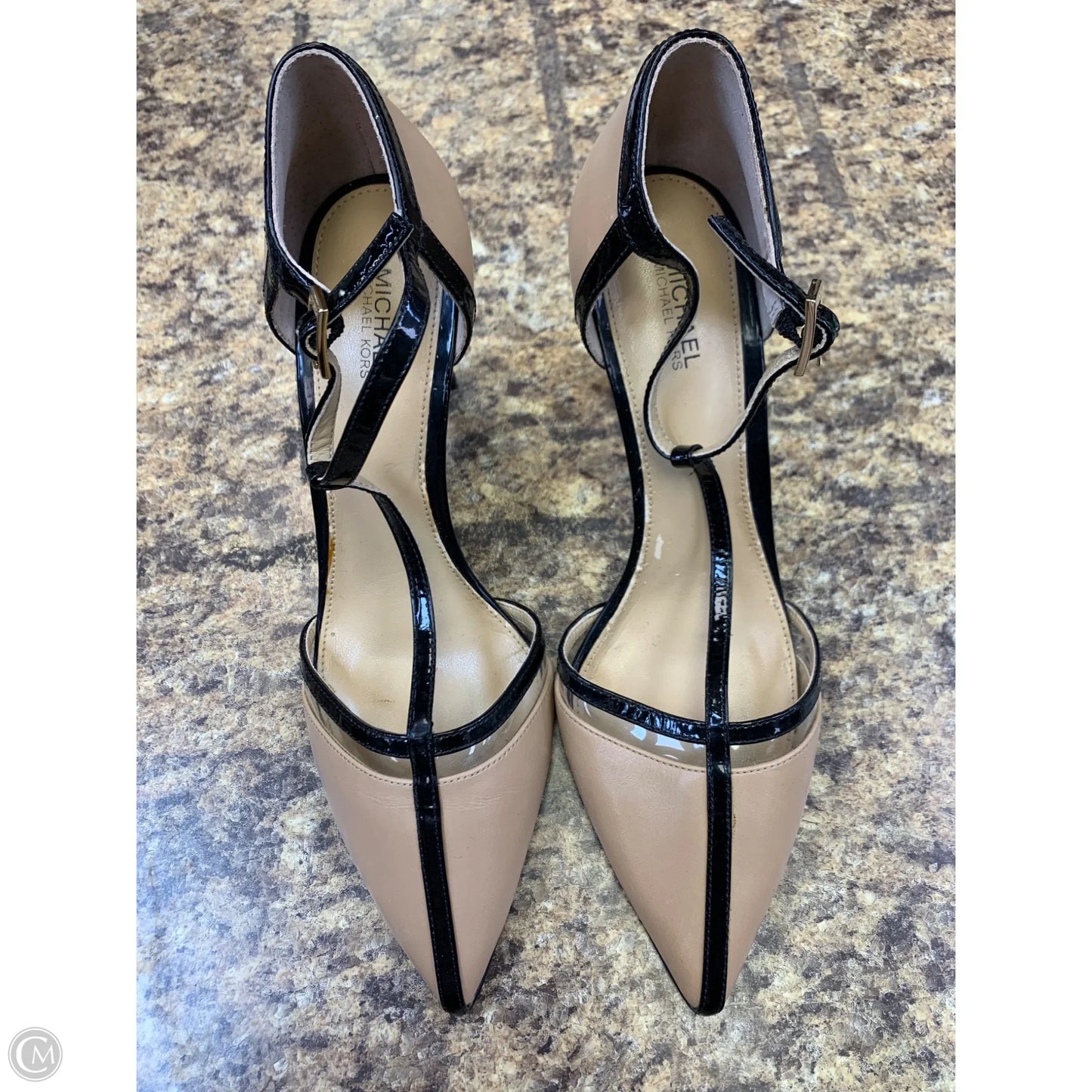 Shoes Heels Stiletto By Michael By Michael Kors In Black & Tan, Size: 8