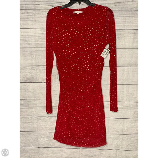 Dress Casual Maxi By Haute Monde In Red & Silver, Size: L