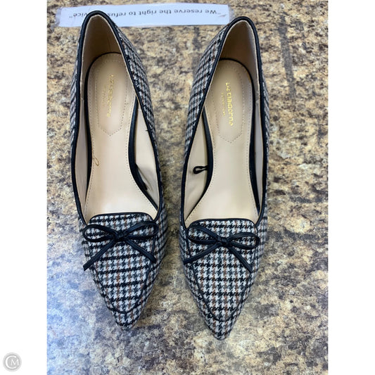 Shoes Heels Kitten By Liz Claiborne In Tan & White, Size: 8.5