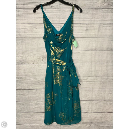 Dress Casual Midi By Robbie Bee In Gold & Green, Size: 14