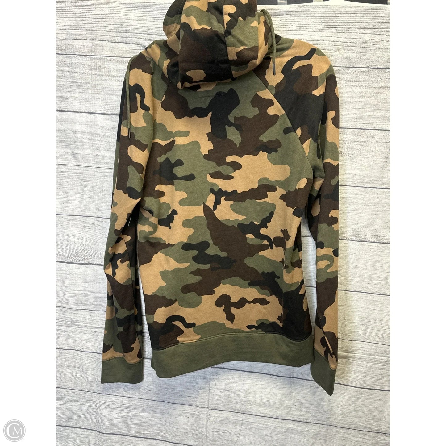Athletic Sweatshirt Hoodie By Express In Camouflage Print, Size: S