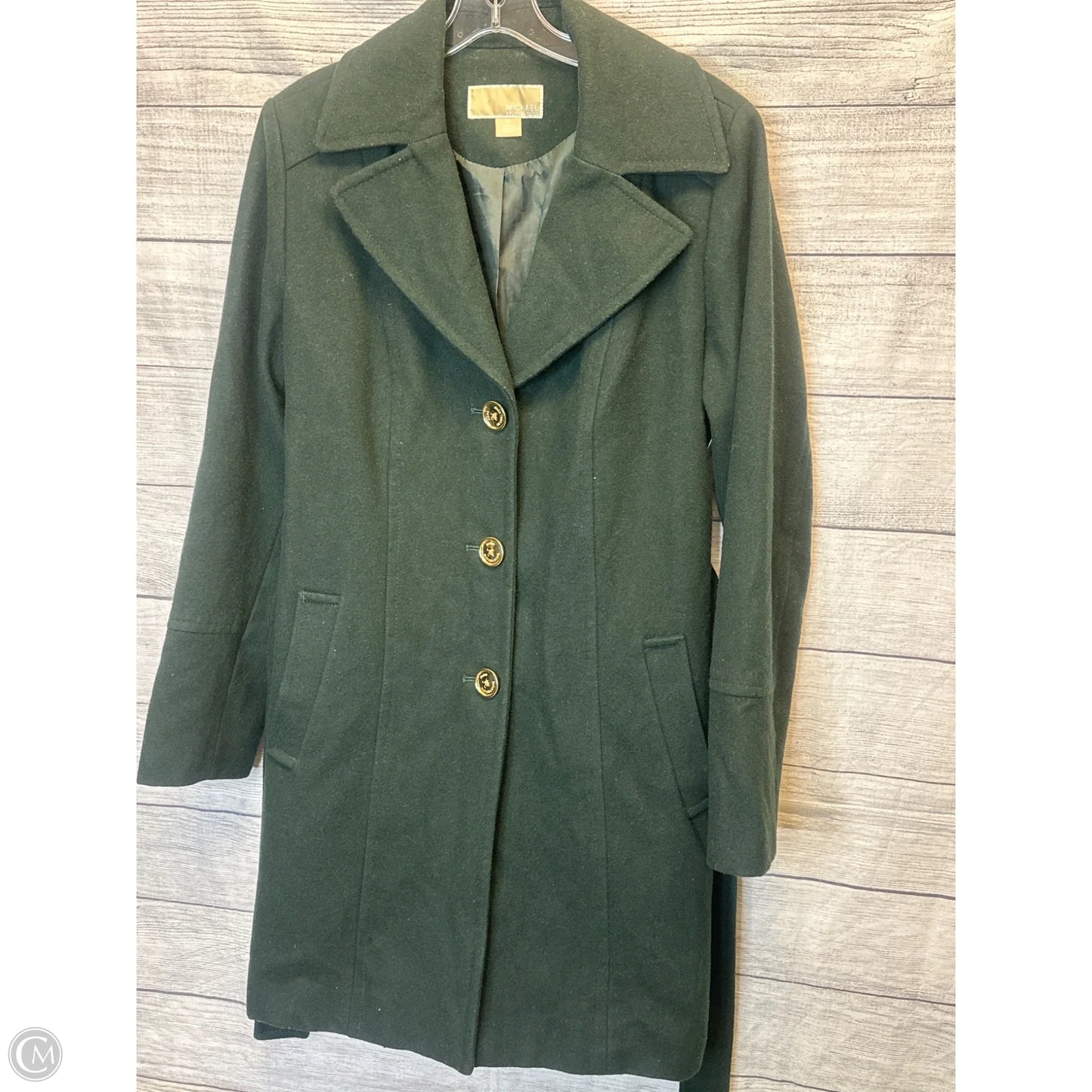 Coat Peacoat By Michael By Michael Kors In Green, Size: 10