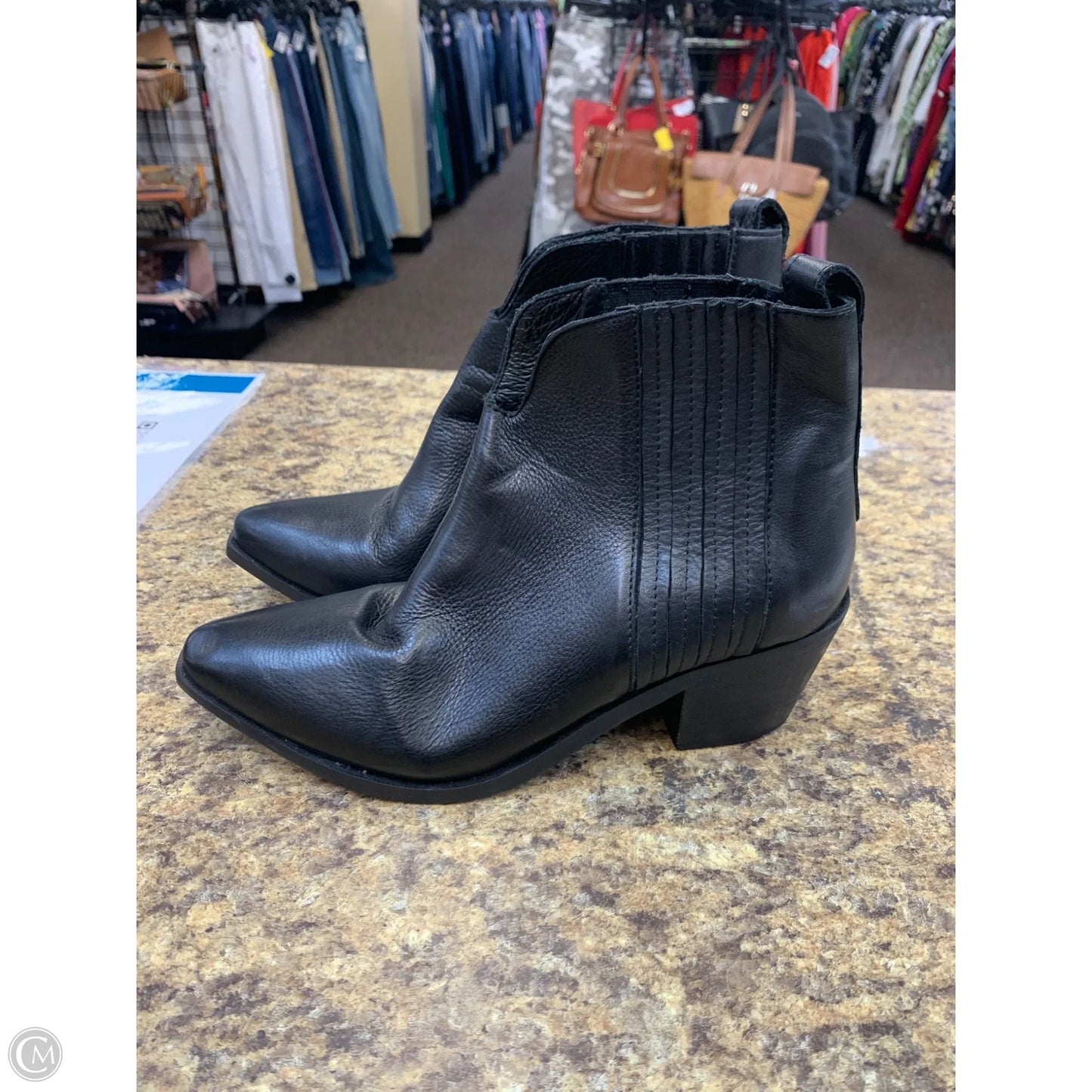 Boots Ankle Heels By Steve Madden In Black, Size: 8
