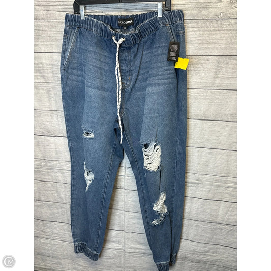 Pants Joggers By Fashion Nova In Blue Denim, Size: 1x