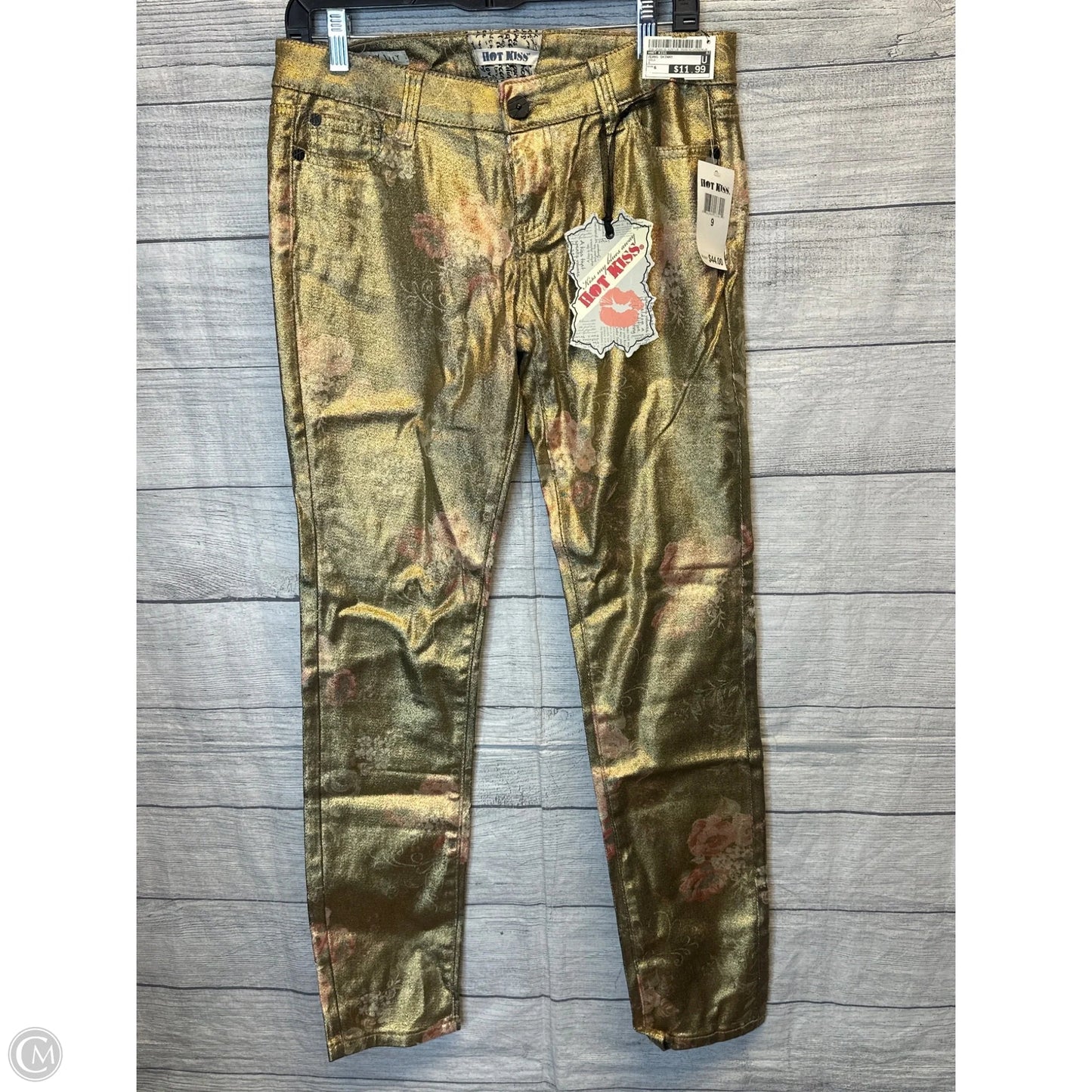 Jeans Skinny By Hot Kiss In Gold, Size: 6