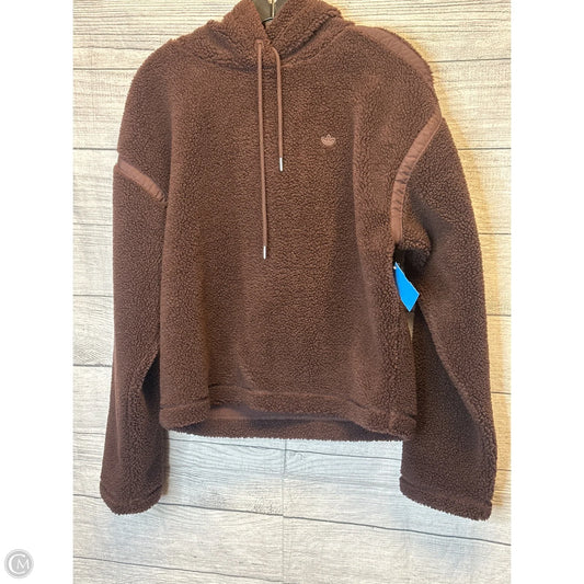 Athletic Sweatshirt Hoodie By Adidas In Brown, Size: Xs