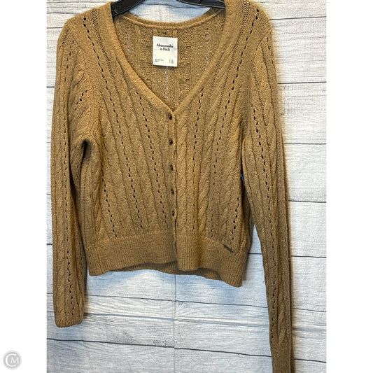 Sweater Cardigan By Abercrombie And Fitch In Tan, Size: L