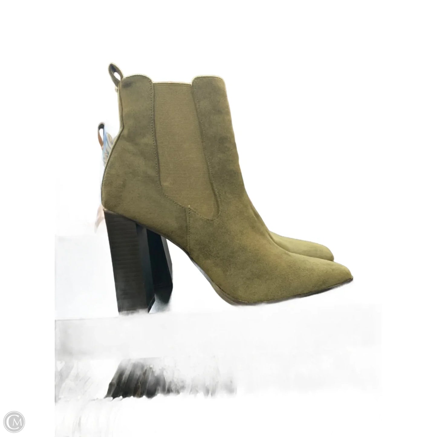 Boots Ankle Heels By Yoki In Green, Size: 9