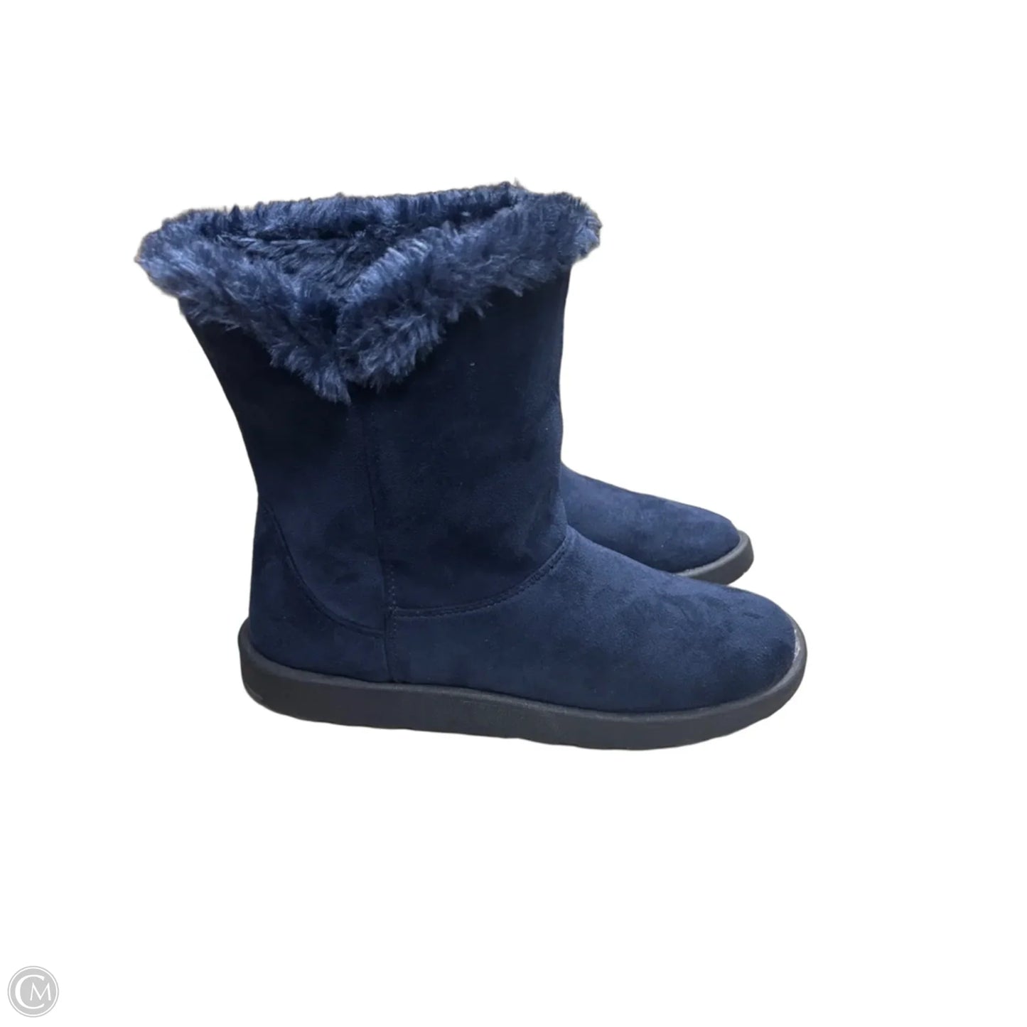 Boots Ankle Flats By Roebuck In Navy, Size: 7