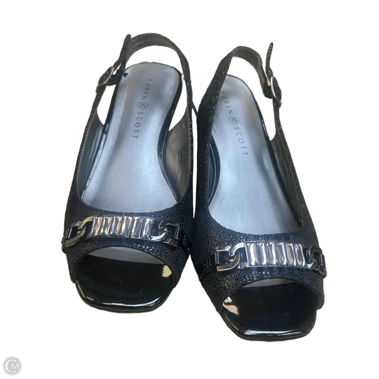 Sandals Heels Kitten By Karen Scott In Black, Size: 8
