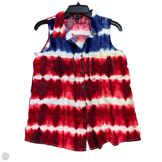 Top Sleeveless By Rock And Republic In Blue & Red & White, Size: M