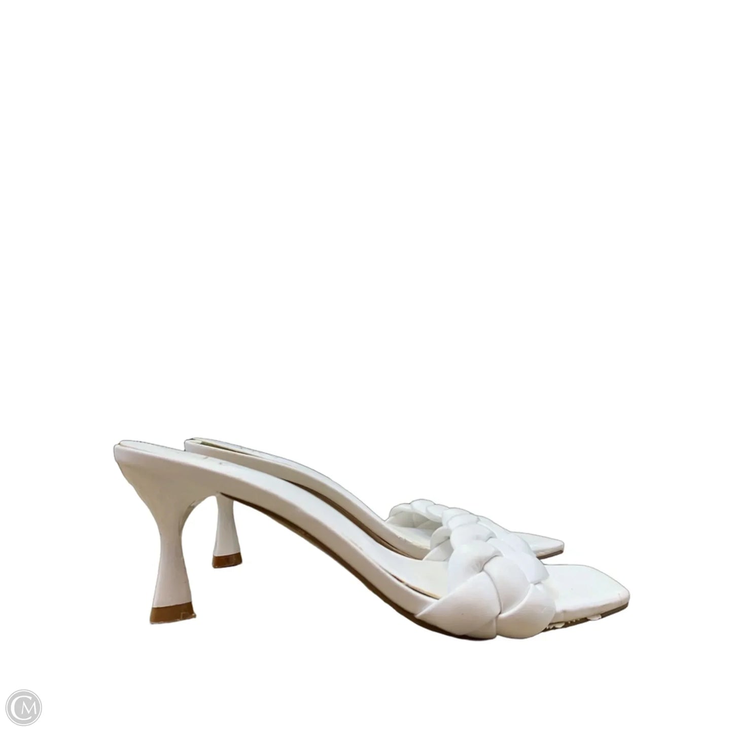 Sandals Heels Kitten By Inc In White, Size: 7.5