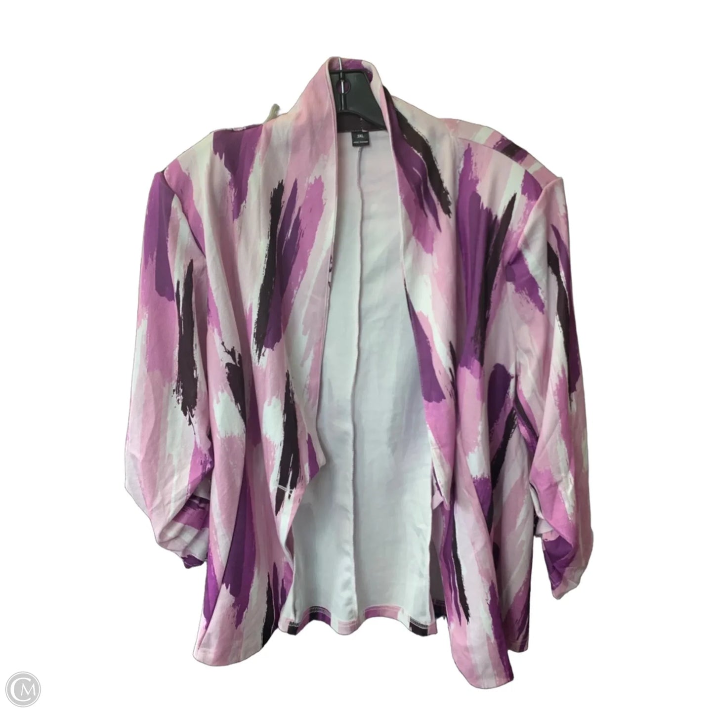 Blazer By Cmf In Purple & White, Size: 3x